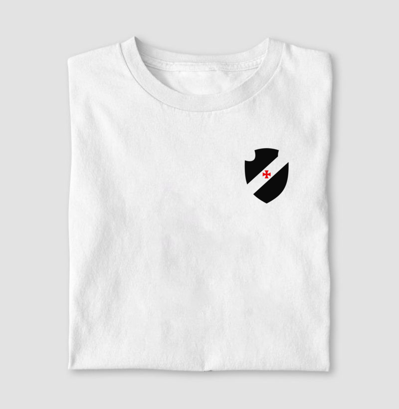 Camiseta Branca - Escudo Minimalista Gigante da Colina - Algodão Premium
