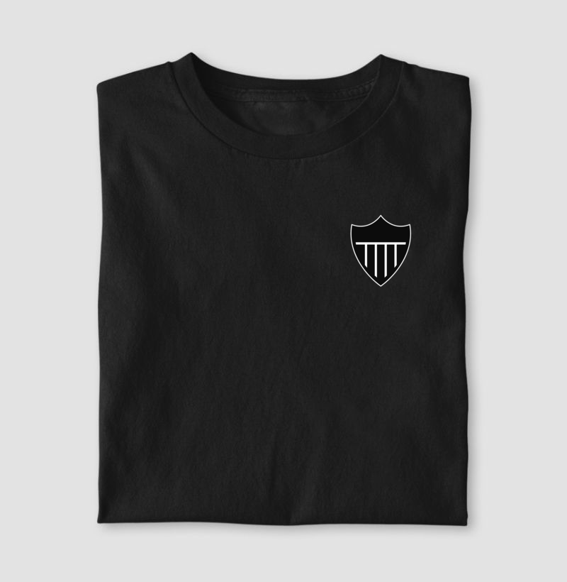 Camiseta Branca - Escudo Minimalista Galo - Algodão Premium
