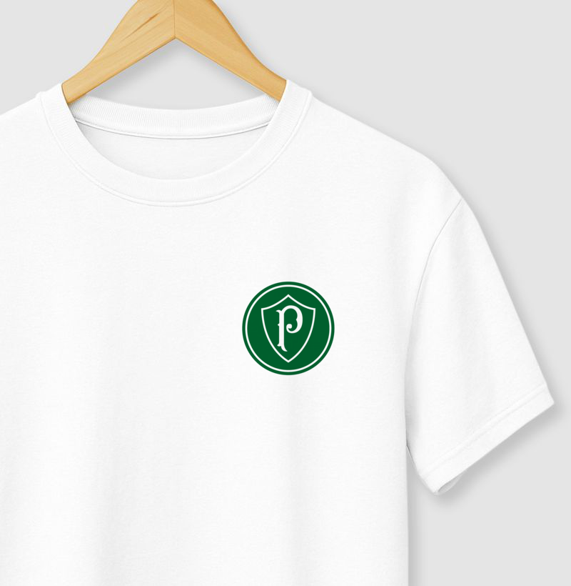 Camiseta - Escudo Minimalista Verdão - Algodão Premium