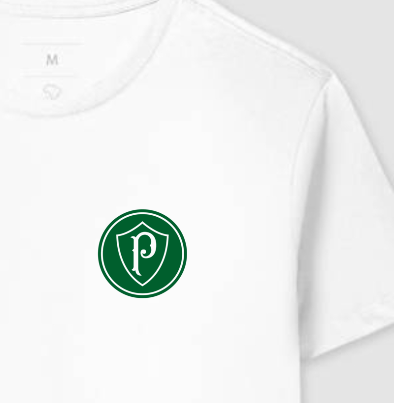 Camiseta - Escudo Minimalista Verdão - Algodão Premium