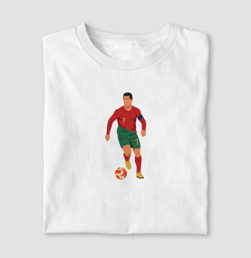Camiseta CR7 - O 7 que fez Portugal sonhar e vencer - Algodão Premium