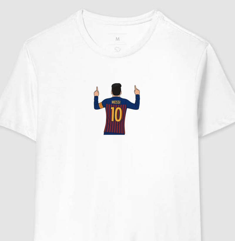 Camiseta - Messi D10s Catalão - Algodão Premium