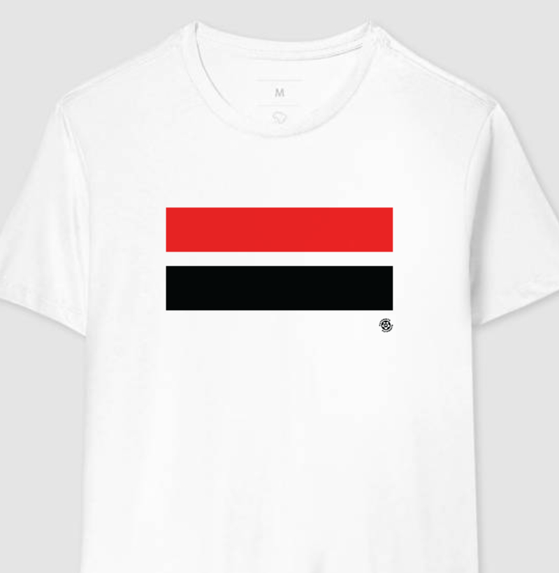 Camiseta Tricolor Paulista Minimal – Faixas Tricolor – Algodão Premium
