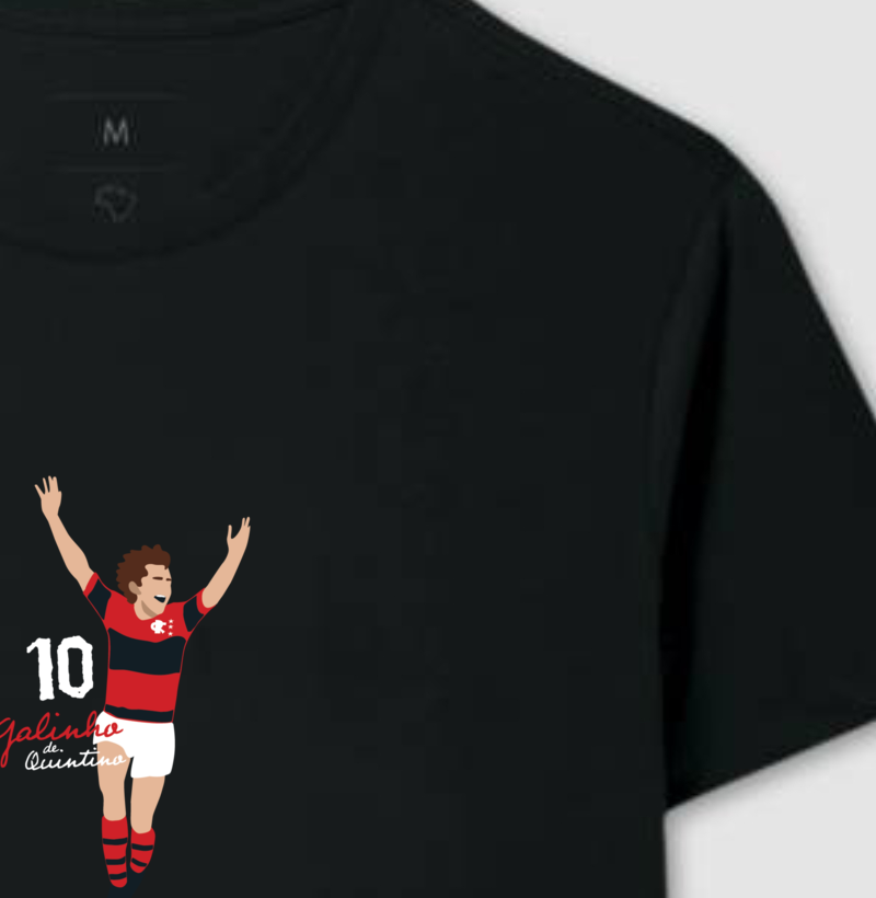 Camiseta Branca - Zico Galinho De Quintino - Algodão Premium