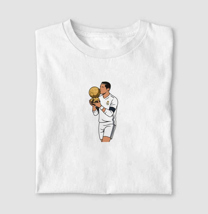 Camiseta CR7 - Ballon D'OR - Algodão Premium