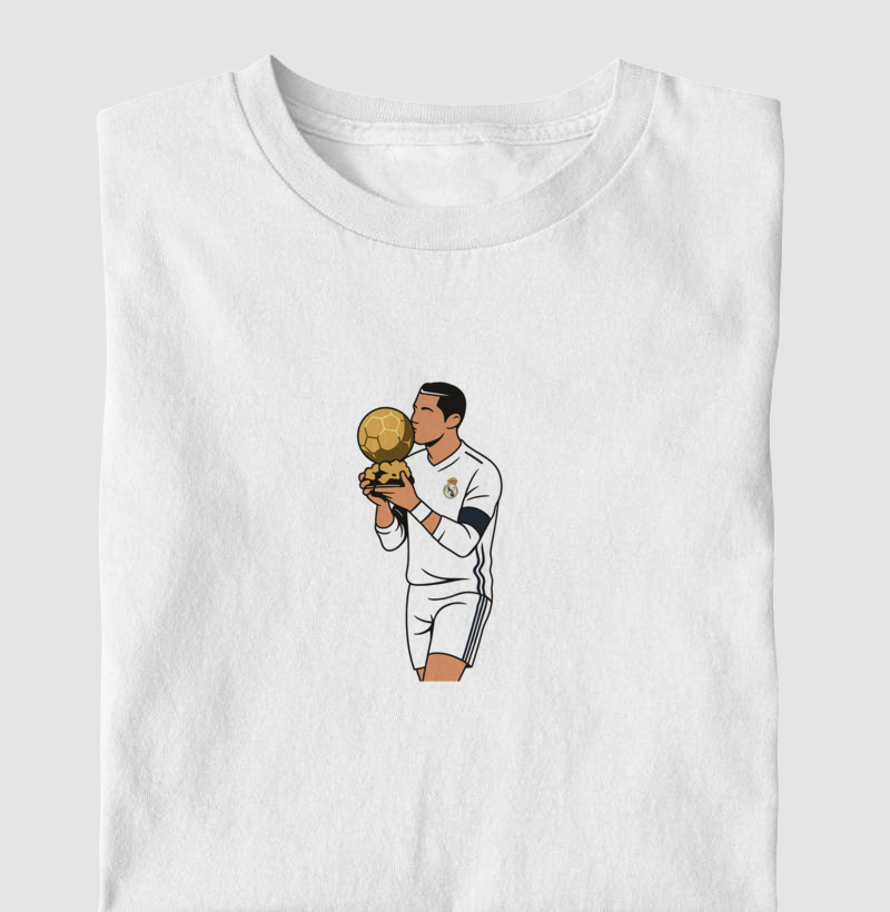 Camiseta CR7 - Ballon D'OR - Algodão Premium