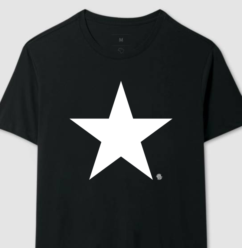 Camiseta Minimal – Estrela Solitária – Algodão Premium