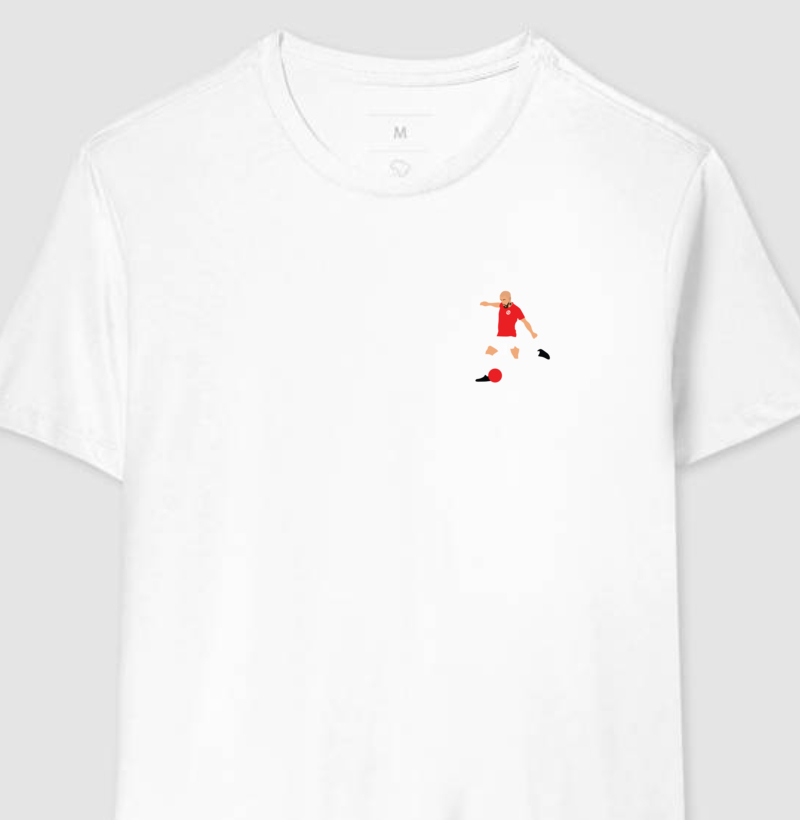 Camiseta Branca - Escudo Minimalista Soberano - Algodão Premium