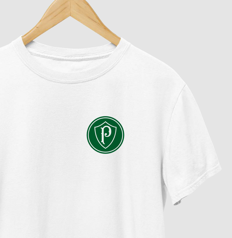 Camiseta - Escudo Minimalista Verdão - Algodão Premium