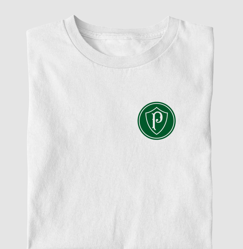 Camiseta - Escudo Minimalista Verdão - Algodão Premium