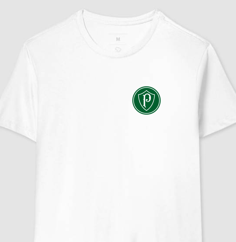 Camiseta - Escudo Minimalista Verdão - Algodão Premium