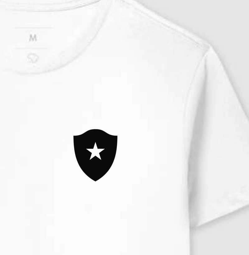 Camiseta Branca - Escudo Minimalista Glorioso - Algodão Premium