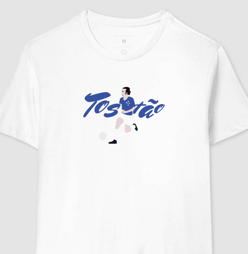 Camiseta - Tostão Artilheiro Celeste - Algodão Premium