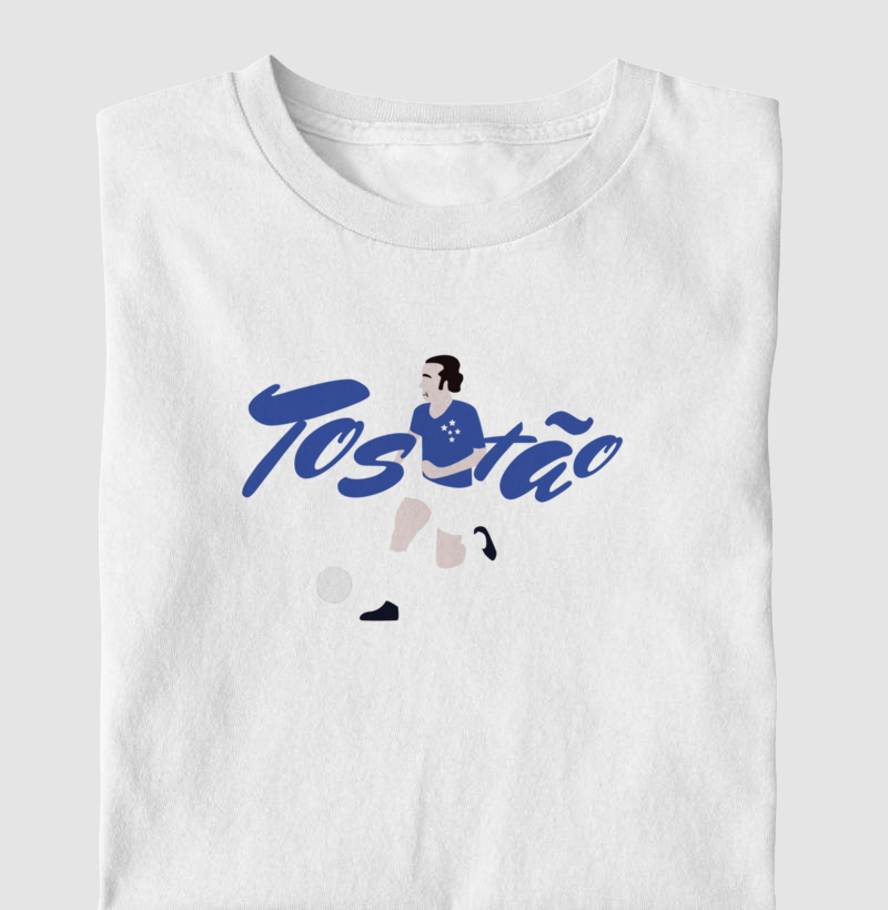 Camiseta - Tostão Artilheiro Celeste - Algodão Premium