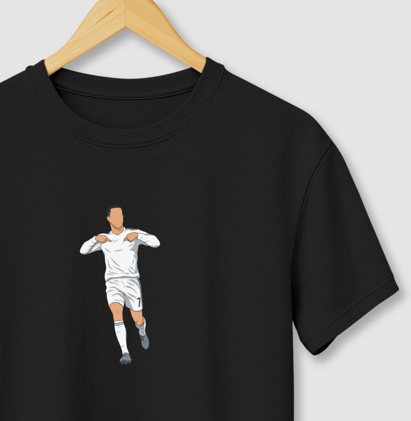 Camiseta CR7 – Calma, Estou Aqui - Algodão Premium