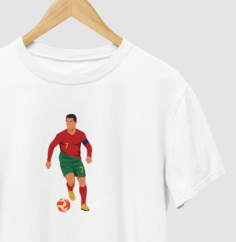 Camiseta CR7 - O 7 que fez Portugal sonhar e vencer - Algodão Premium