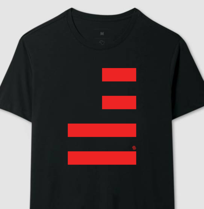 Camiseta Mengo Minimal - Faixas Rubro-Negras – Algodão Premium