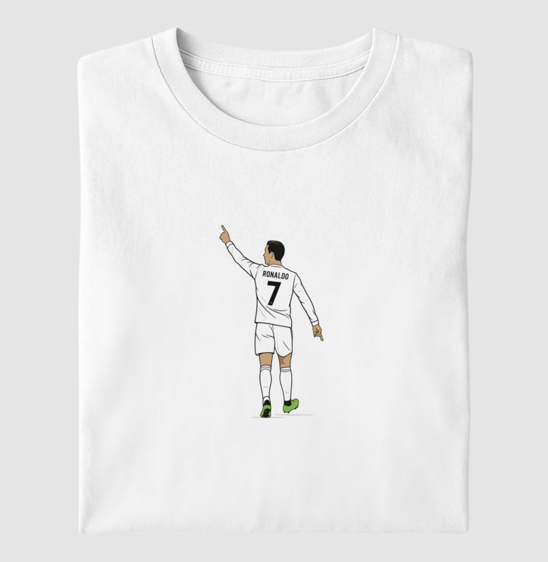 Camiseta CR7 - Rei de Madrid - Algodão Premium