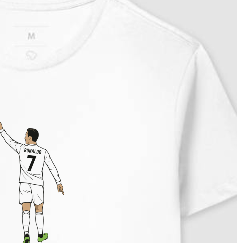 Camiseta CR7 - Rei de Madrid - Algodão Premium
