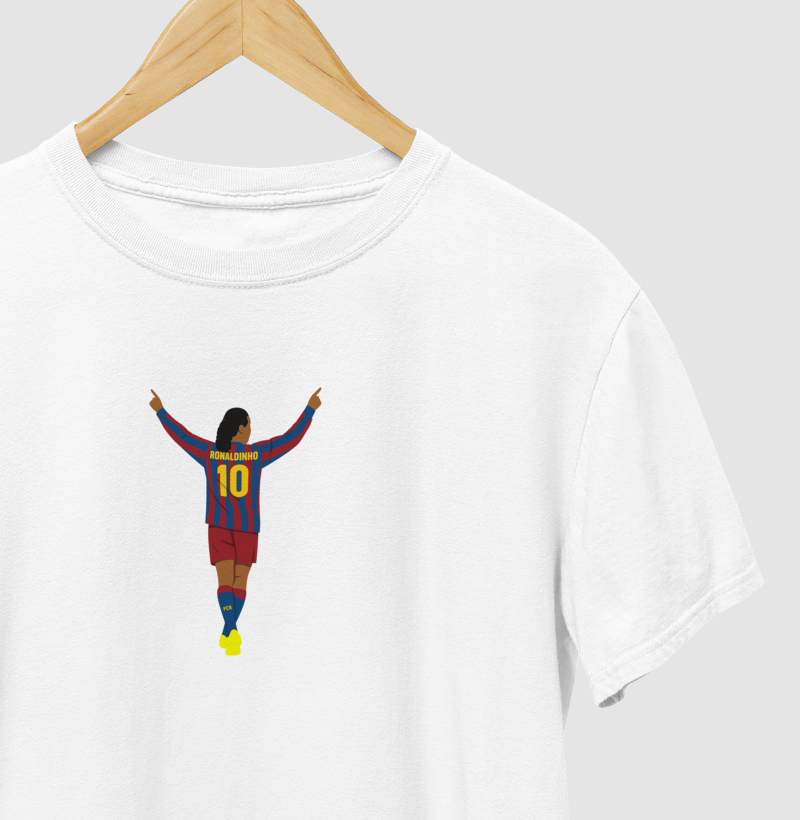 Camiseta Ronaldinho O Bruxo do Barça – Algodão Premium