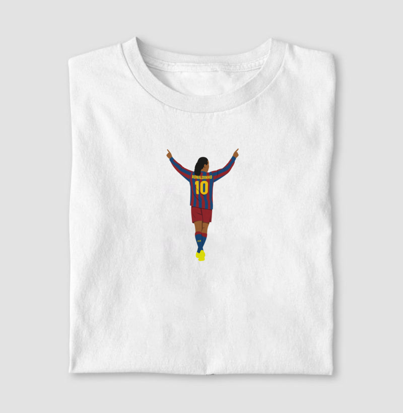 Camiseta Ronaldinho O Bruxo do Barça – Algodão Premium