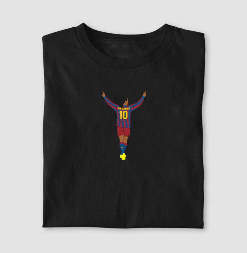 Camiseta Ronaldinho O Bruxo do Barça – Algodão Premium