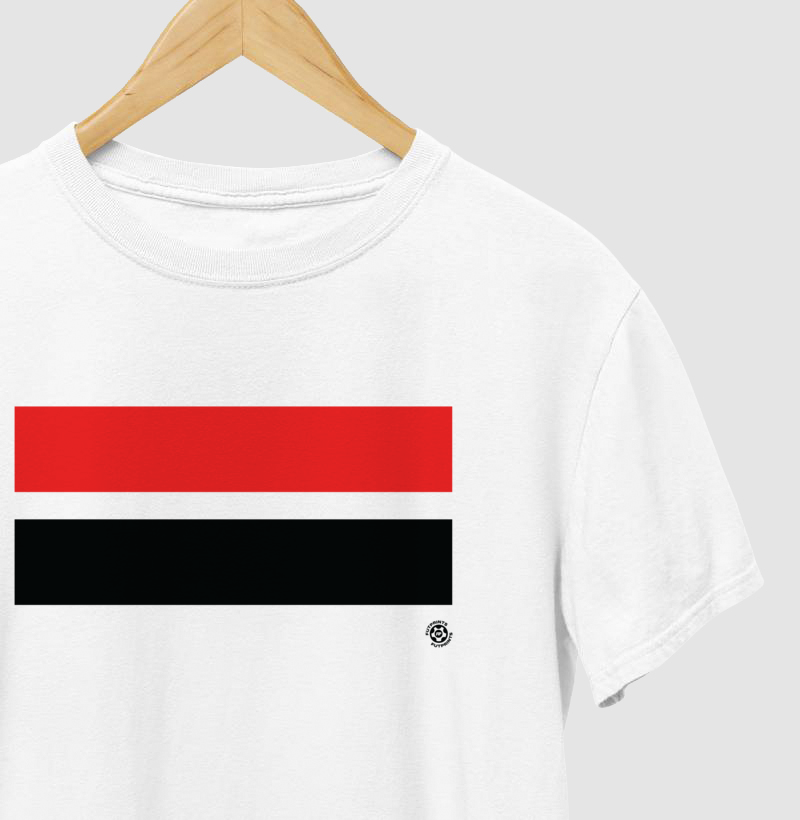 Camiseta Tricolor Paulista Minimal – Faixas Tricolor – Algodão Premium