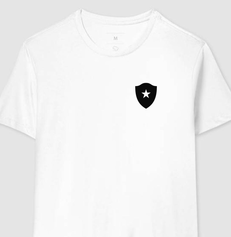 Camiseta Branca - Escudo Minimalista Glorioso - Algodão Premium