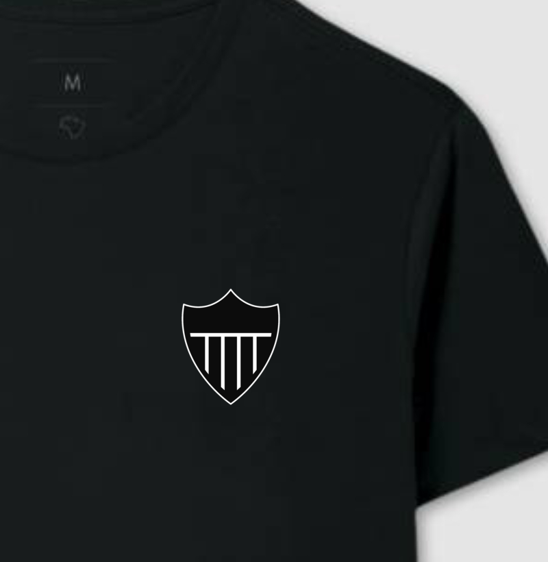 Camiseta Branca - Escudo Minimalista Galo - Algodão Premium