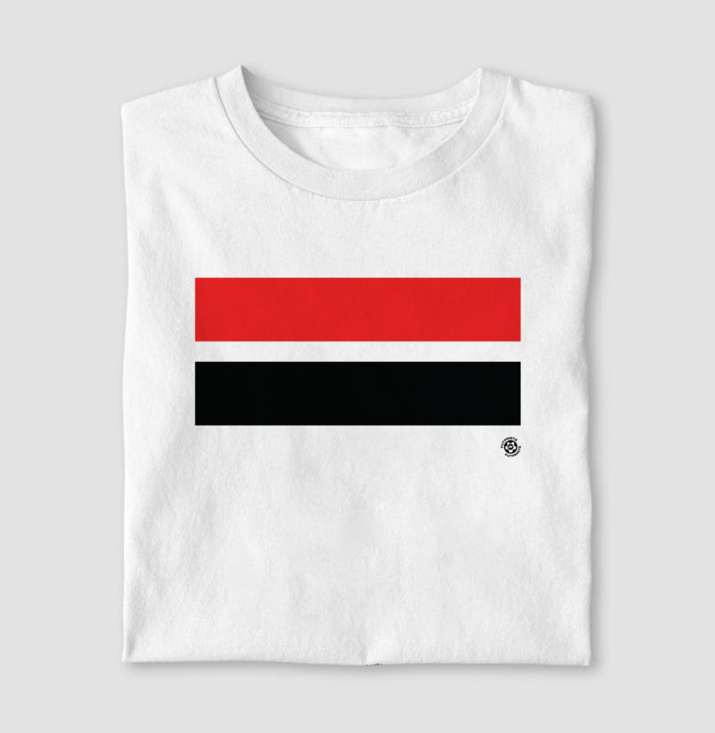 Camiseta Tricolor Paulista Minimal – Faixas Tricolor – Algodão Premium