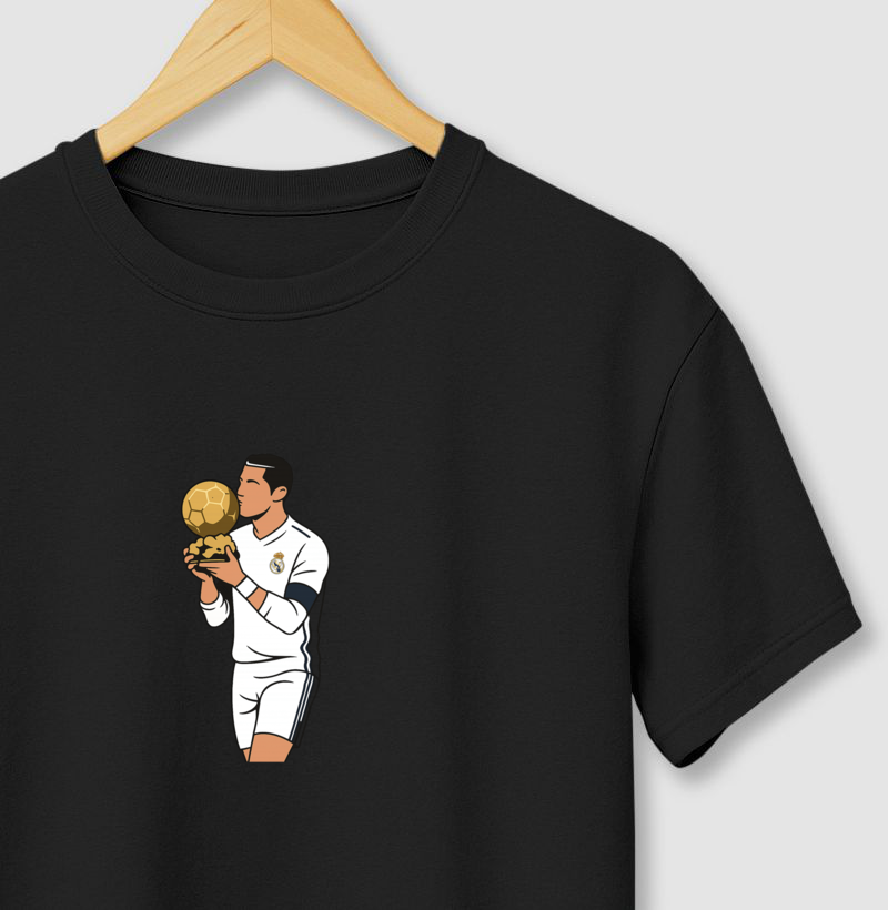 Camiseta CR7 - Ballon D'OR - Algodão Premium