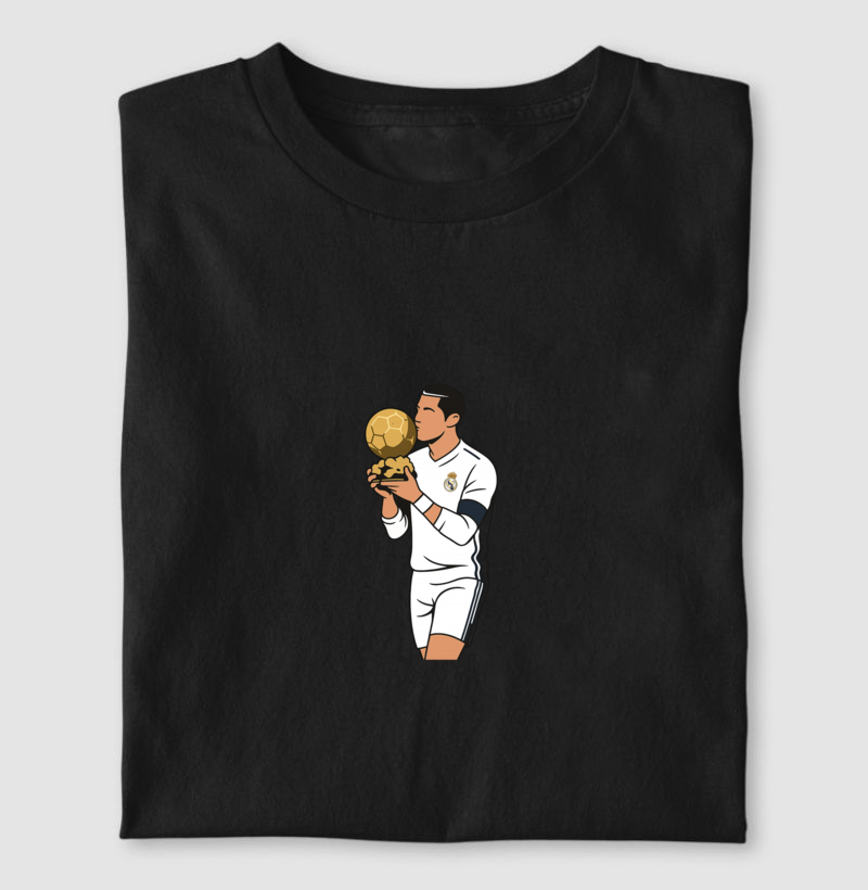 Camiseta CR7 - Ballon D'OR - Algodão Premium