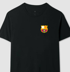 Camiseta Escudo Minimalista – Barcelona – Algodão Premium