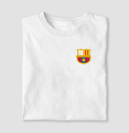 Camiseta Escudo Minimalista – Barcelona – Algodão Premium