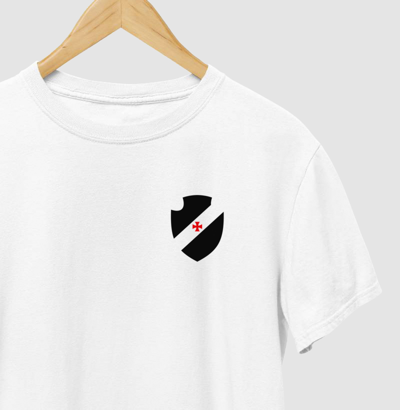 Camiseta Branca - Escudo Minimalista Gigante da Colina - Algodão Premium