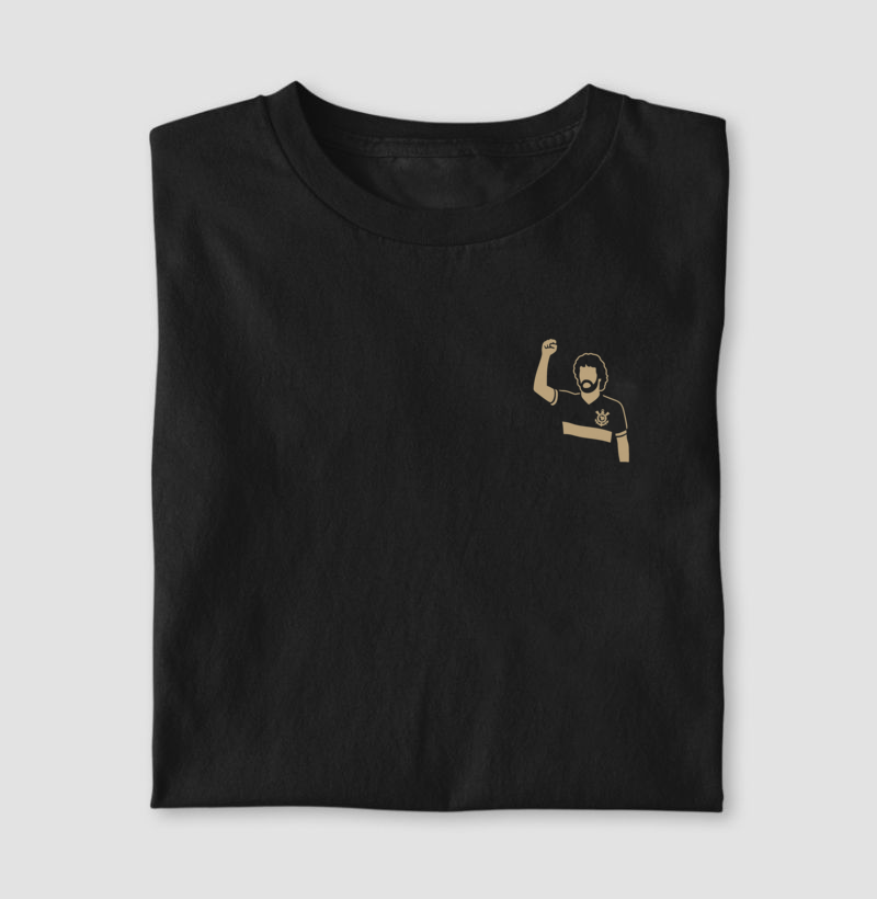 Camiseta – Sócrates Democracia Corinthiana – Algodão Premium