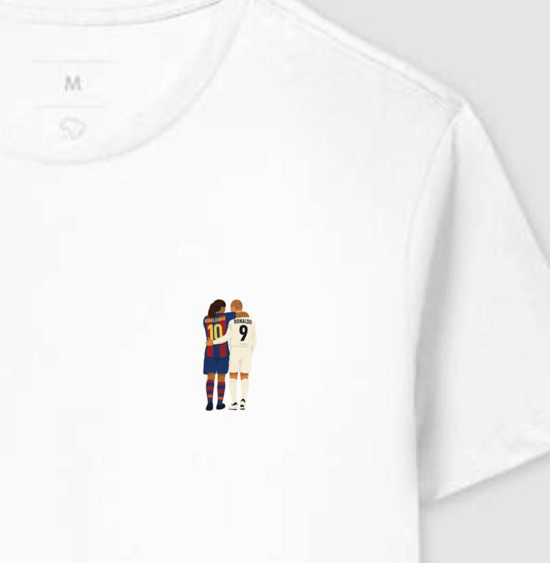 Camiseta Ronaldo & Ronaldinho - Algodão Premium